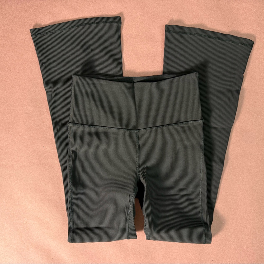 Athleta elation rib crop flare pant size small tall black
